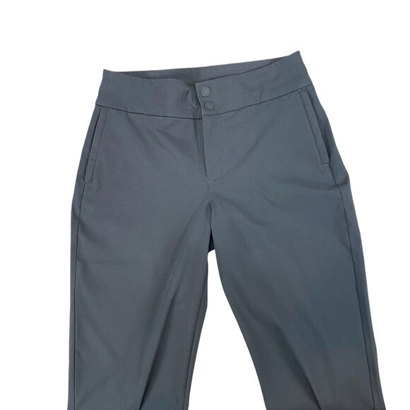 Eddie Bauer Pants Womens Sz 2 Gray Ankle Slit Zipper Pockets Flat Front Outdoor - Picture 15 of 16